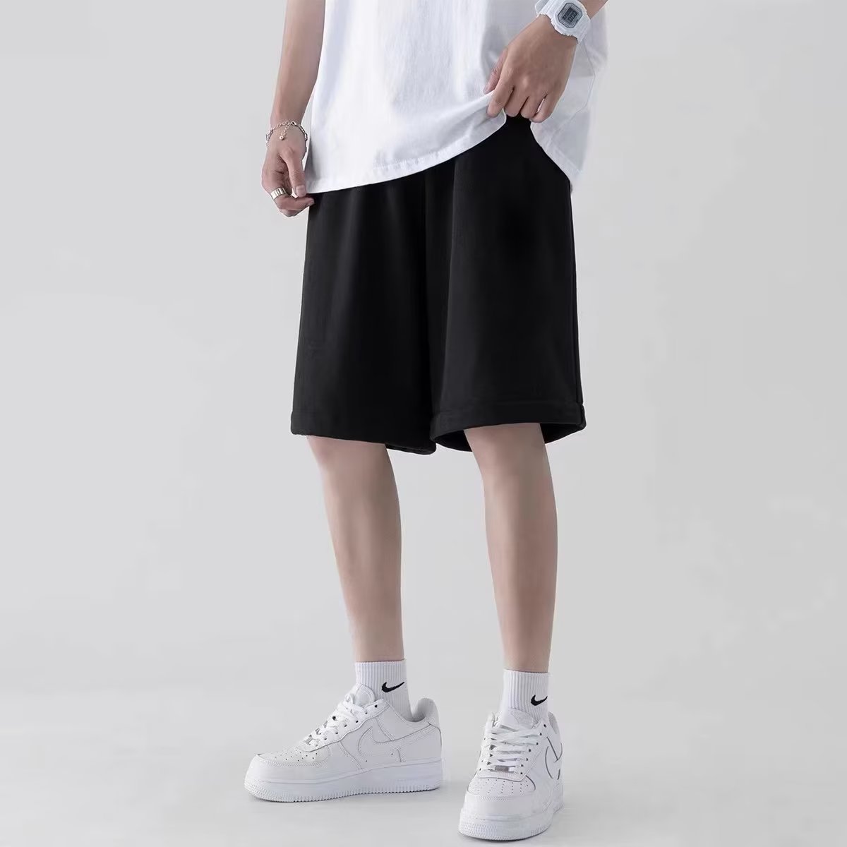 Jeans Men's New Summer Versatile Ruffle Handsome Stylish Flow Youth Popularity Loose Trousers