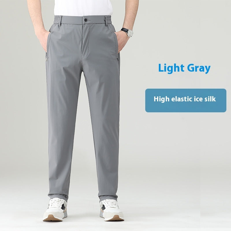 Elastic Waist Straight Dad Sports Pants