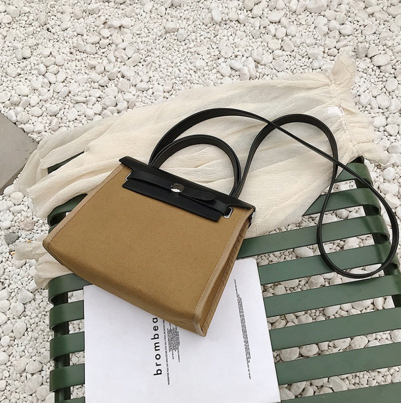 Large-capacity bag, versatile casual fashion, Hong Kong style, shoulder-slung handbag