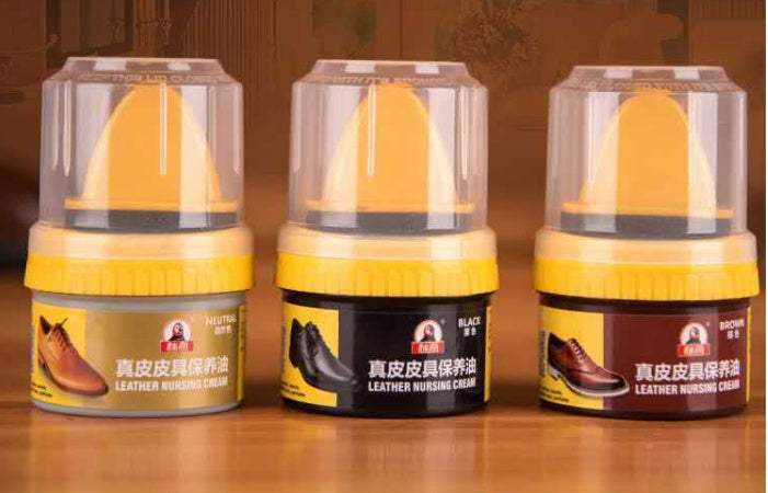 Leather Shoes Polish Lanolin Get Sponge Head Black Brown Natural Color Colorless Maintenance Anti-cracking Non-stick