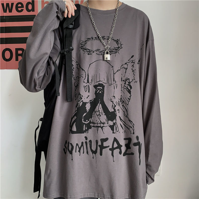 Retro Hip Hop Style Bottoming Shirt Trendy Handsome High Street Spring And Autumn Tops