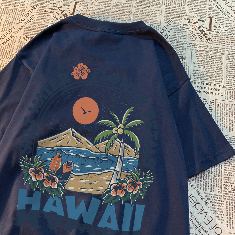 Salt Water Petals Hawaiian T-shirt Men And Women Casual Swe