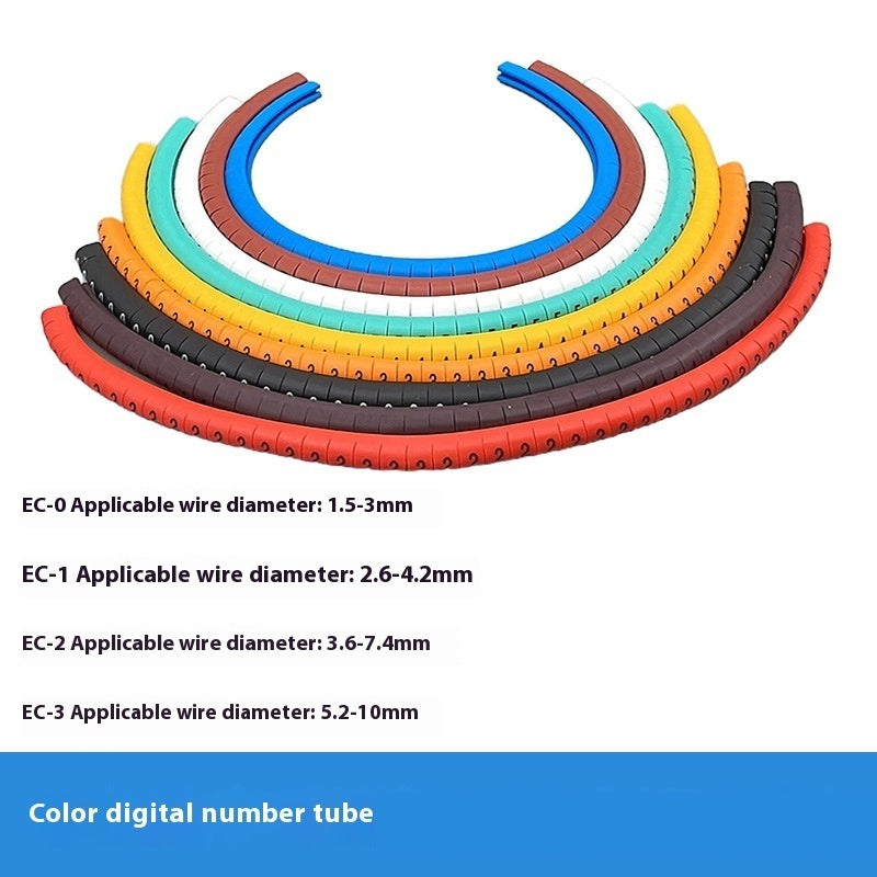 Color Digital Cable Marking Tube Network Jewelry Label Shell Digital Marking Tube