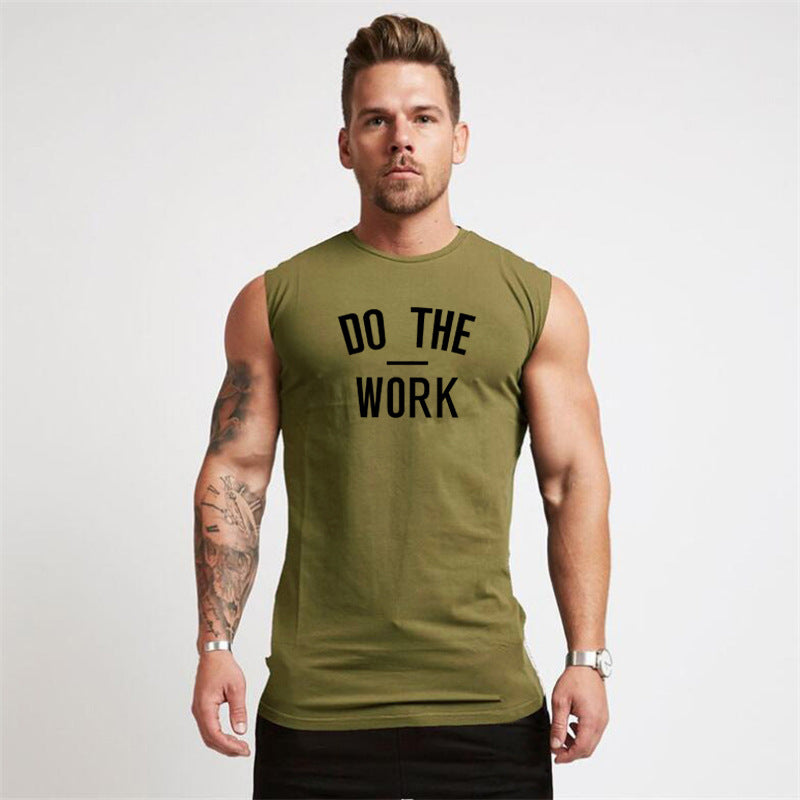 European And American Fitness Style Letter Printing Bodybuilding Muscle Men's Sports Vest