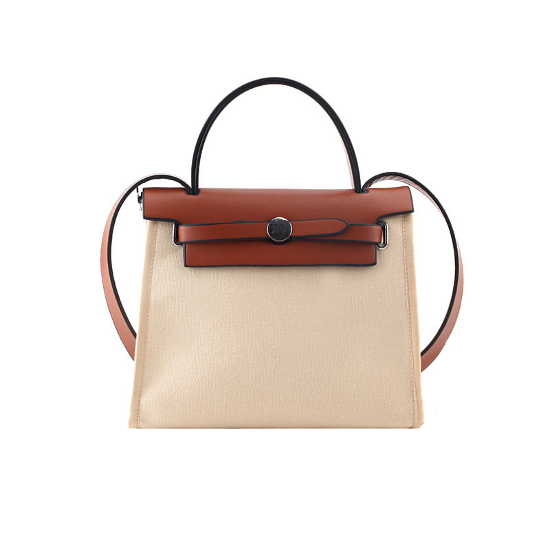 Large-capacity bag, versatile casual fashion, Hong Kong style, shoulder-slung handbag