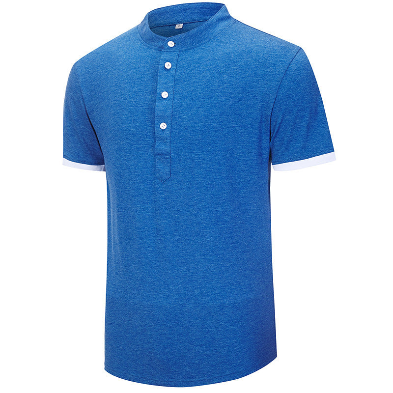 Men's European And American Solid Short Sleeves T-shirt