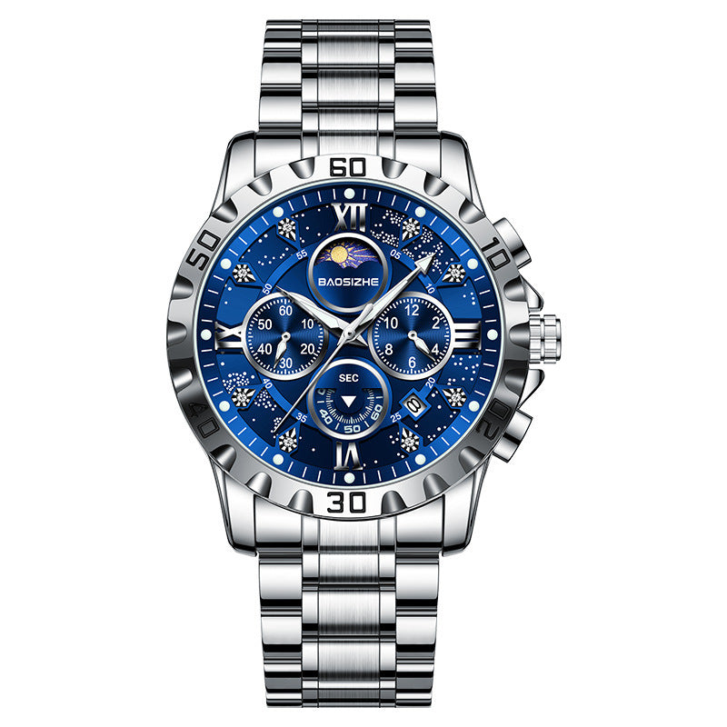 Dadrosser Men’s Waterproof Quartz Watch – Blue Dial, Business & Casual Style