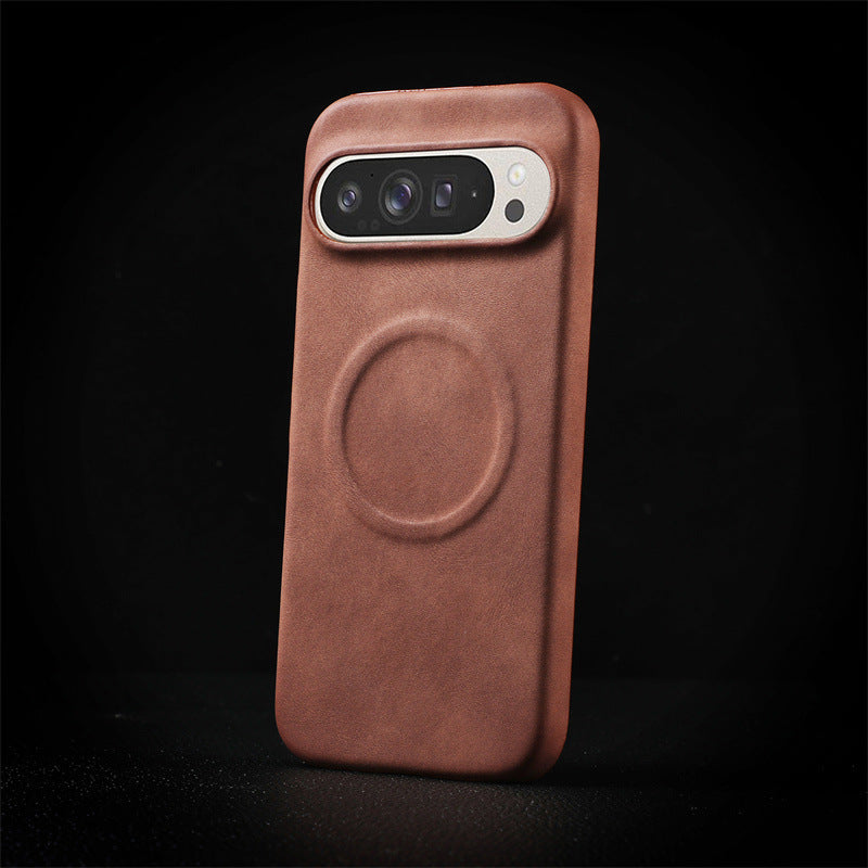 Skin Feeling Sheepskin Magnetic Single Shell Advanced Business Phone Case