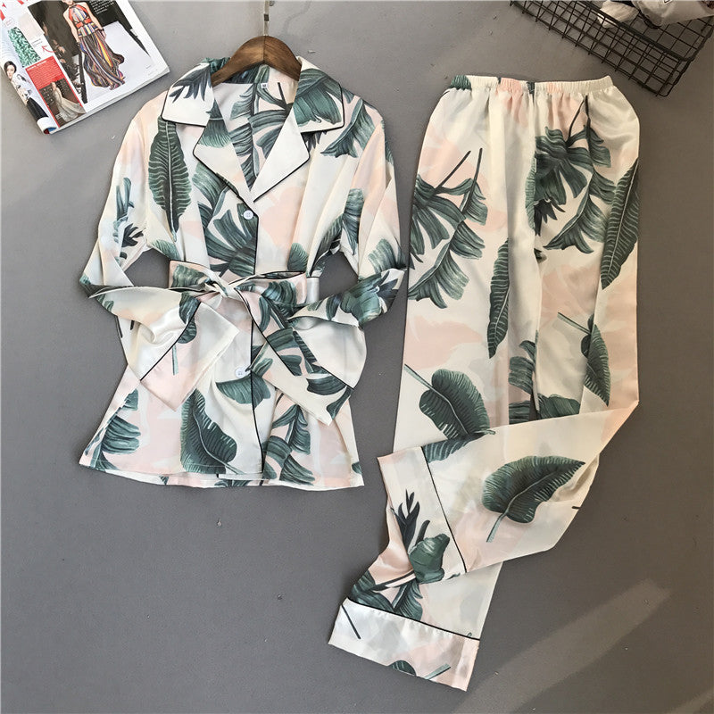New Long Sleeve Lapel Home Furnishing Set For Women