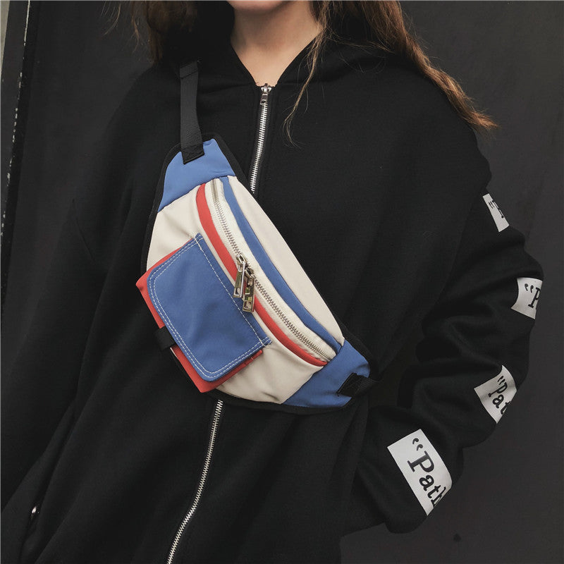 Multifunctional casual hip hop boob bag
