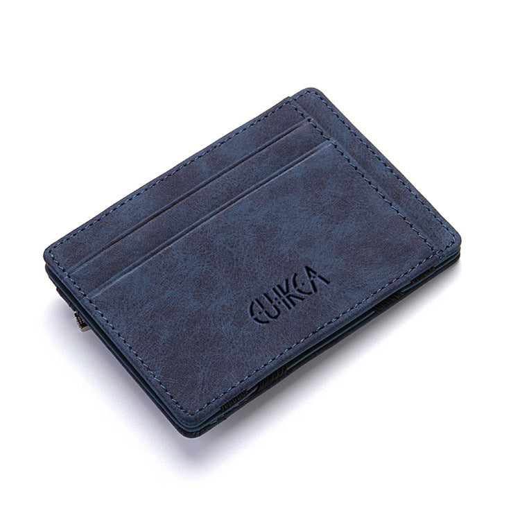 PU Creative Men's Magic Wallet Flip Card Holder