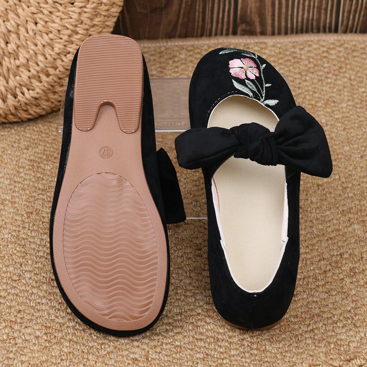 Fashion Personalized Women's Bow Flat Work Shoes