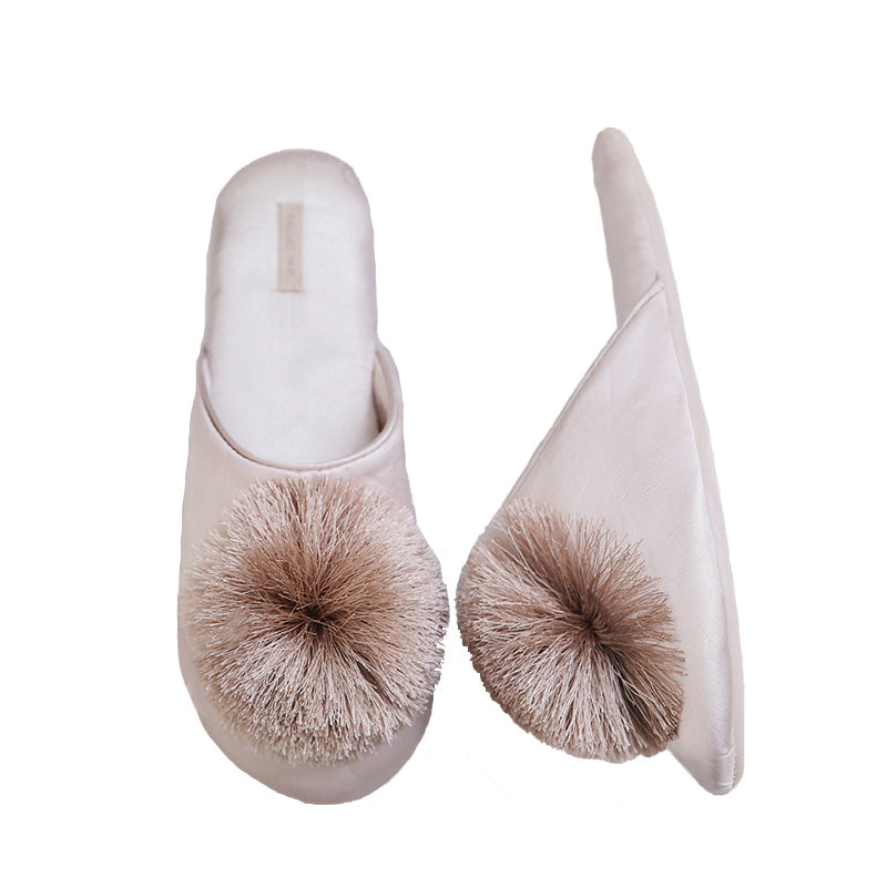 Embroidered Home Shoes Silent Antiskid Four Seasons Women''s Cotton Slippers