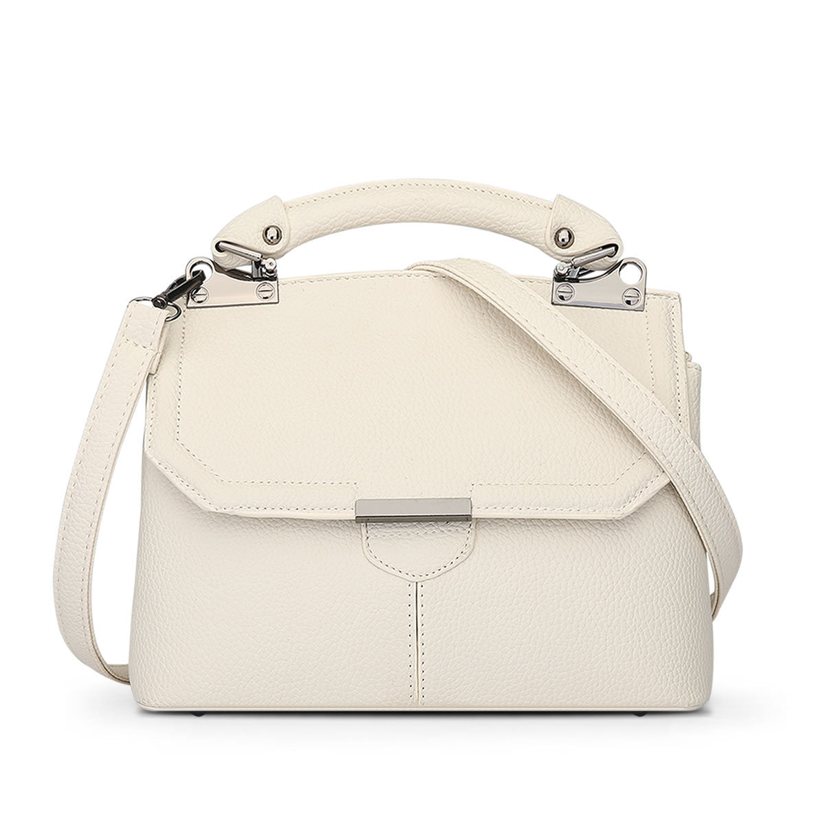 PU leather clamshell square bag with magnetic buckle