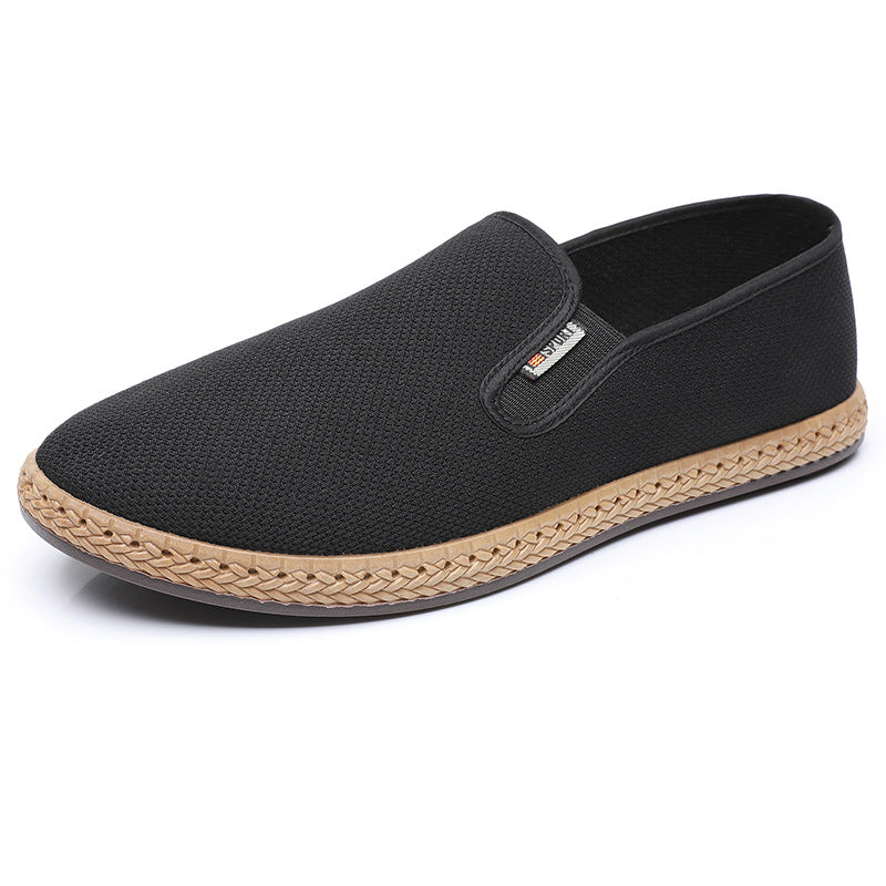Old Beijing Cloth Shoes Men's Breathable One Pedal Lazy Shoes