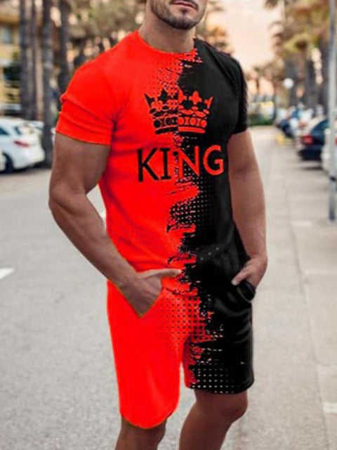 Men's Loose Casual Short Sleeve Suit