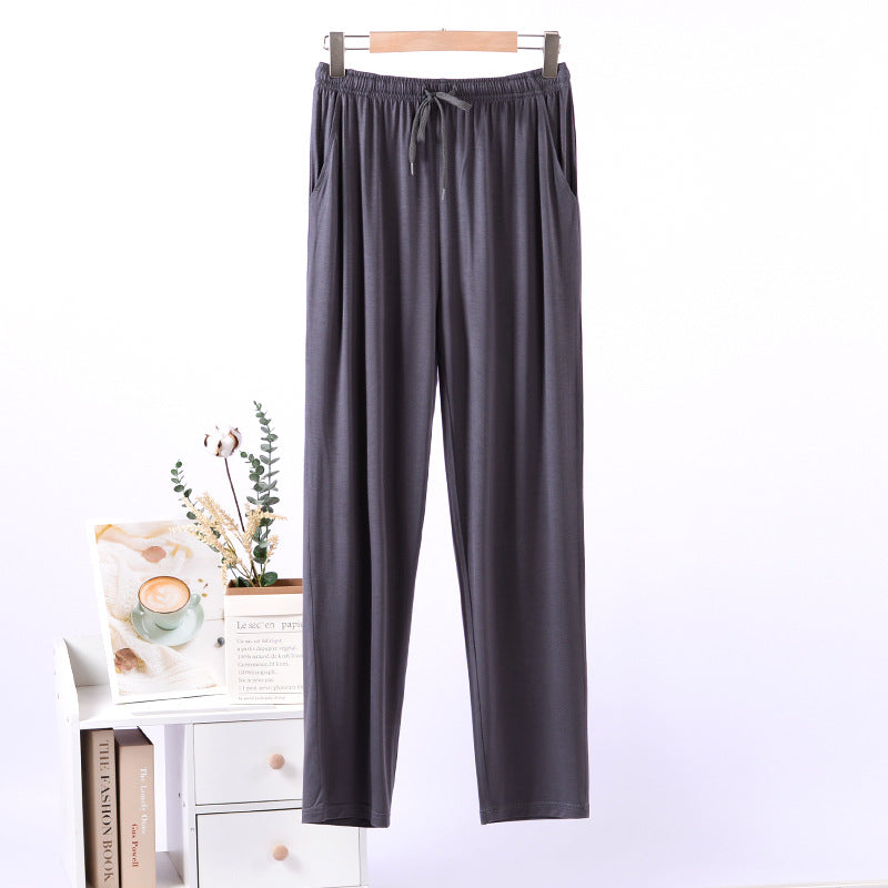 Men's Ice Silk Modal Men's Pajama Trousers Home Pants