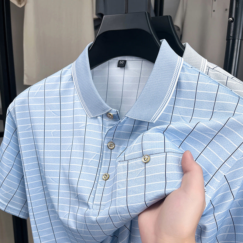 Men's Ice Silk Summer Clothes 40-50 Years Old Middle-aged And Elderly