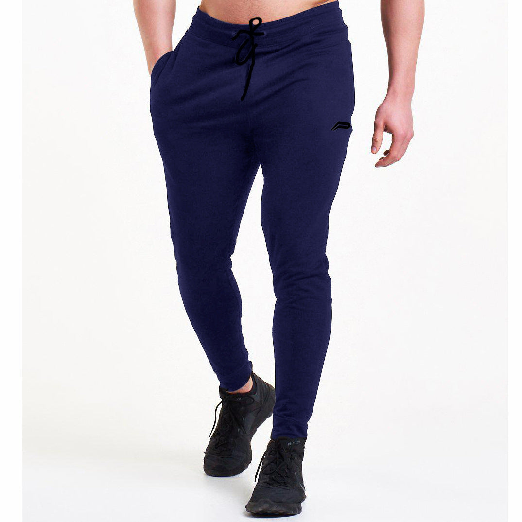 Sports And Leisure Workout Cotton Stretch Slim Trousers