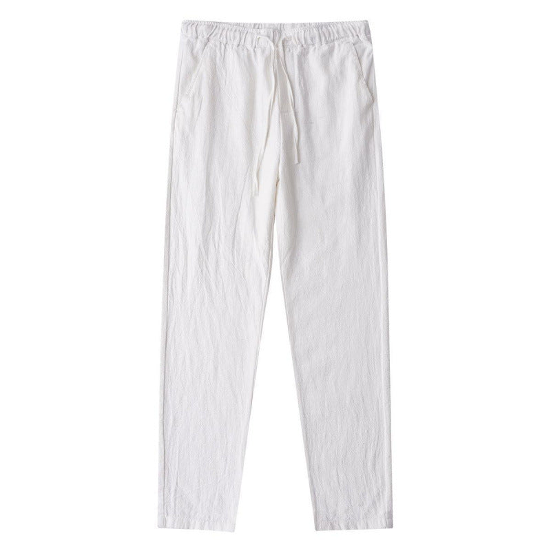 Men's Loose Casual Drawstring Straight-leg Trousers
