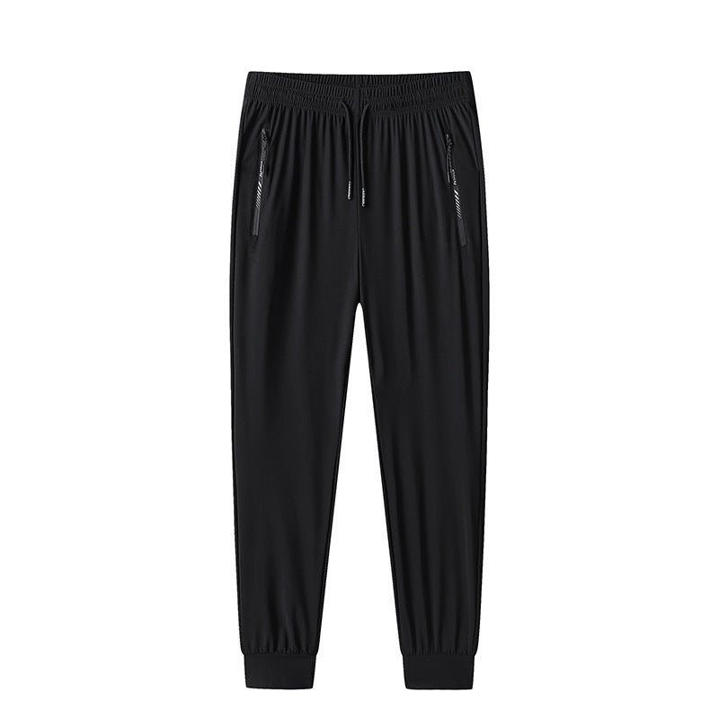 Ice Silk Leisure Trousers Men's Summer High Elasticity