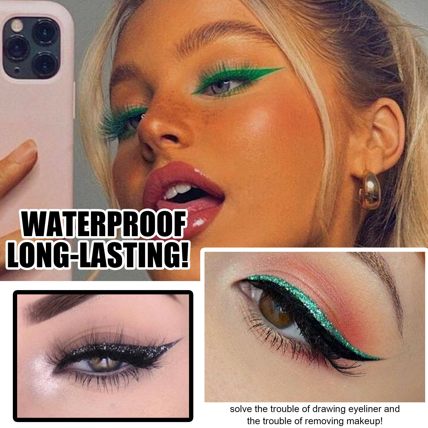 European And American Glitter Self-adhesive Eyeliner False Eyelash Stickers