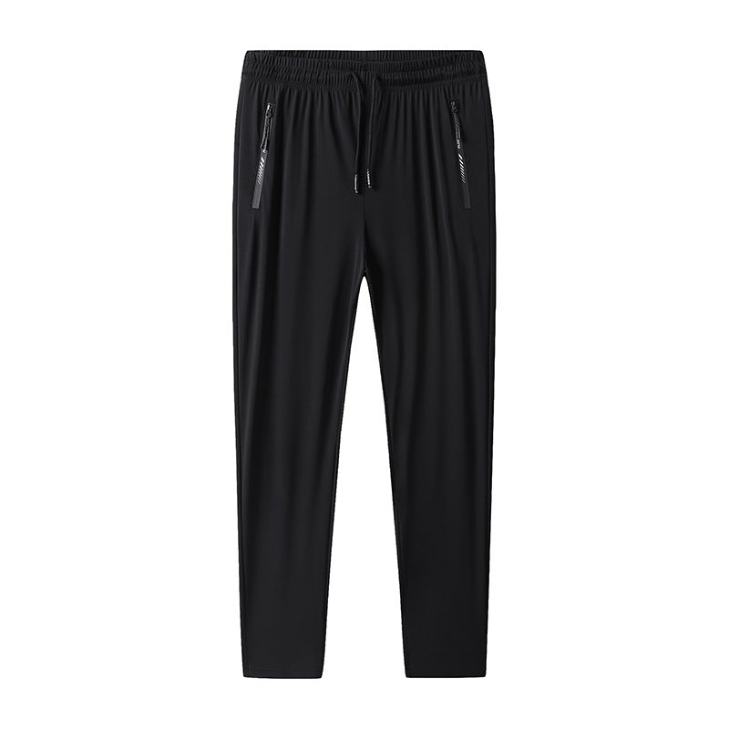 Ice Silk Leisure Trousers Men's Summer High Elasticity