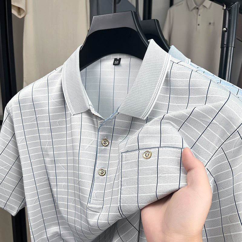 Men's Ice Silk Summer Clothes 40-50 Years Old Middle-aged And Elderly