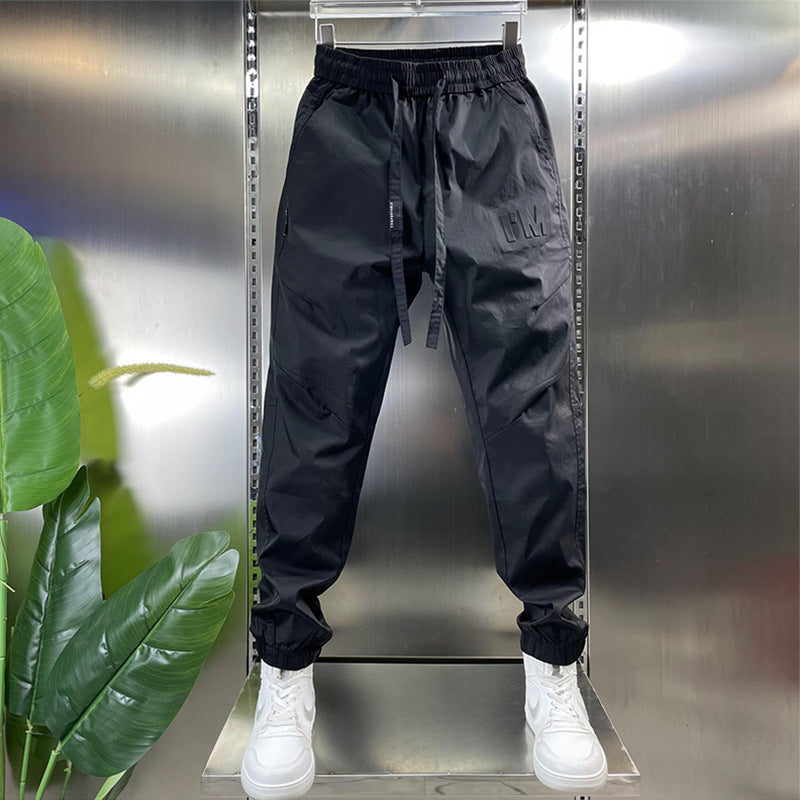 Cargo Pants Letter Steel Seal Ankle Banded Slacks