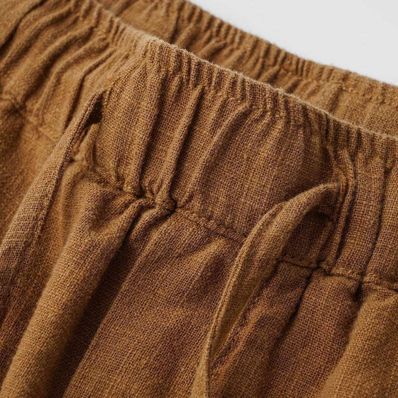 Men's Loose Casual Drawstring Straight-leg Trousers