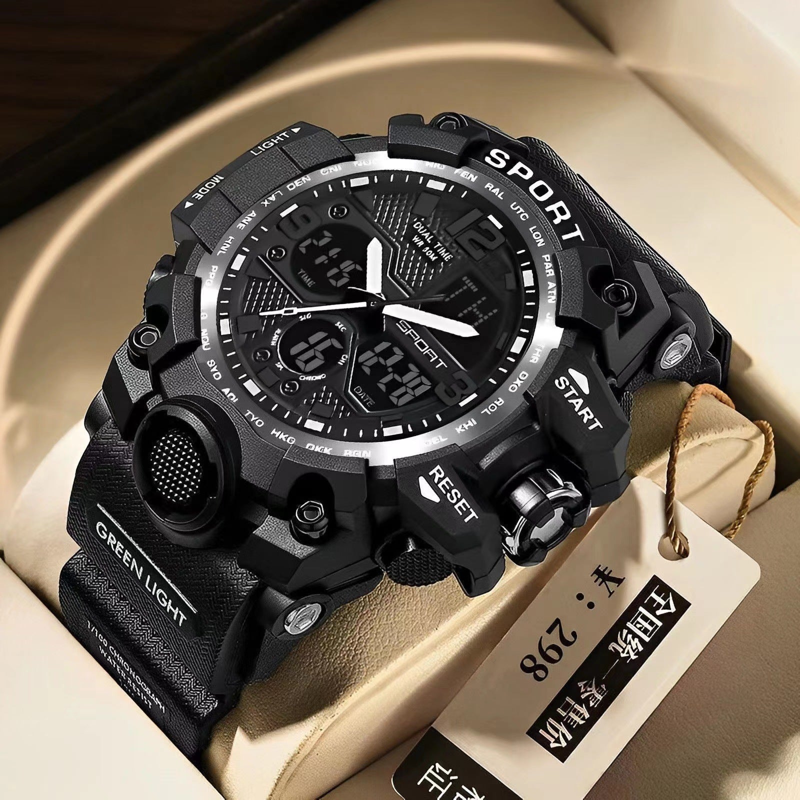 Rugged Boys’ Sports Digital Watch – Shockproof & Waterproof Design for Teens