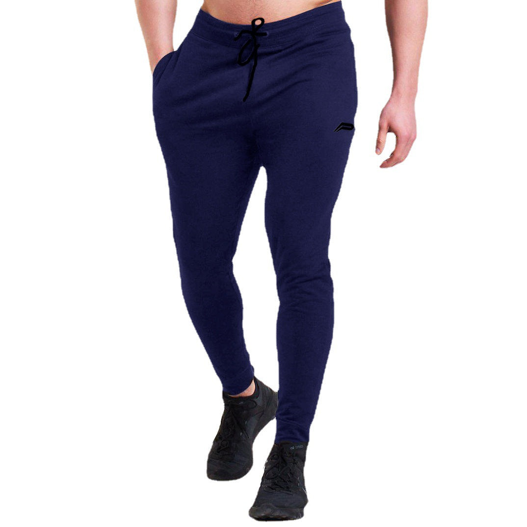 Sports And Leisure Workout Cotton Stretch Slim Trousers