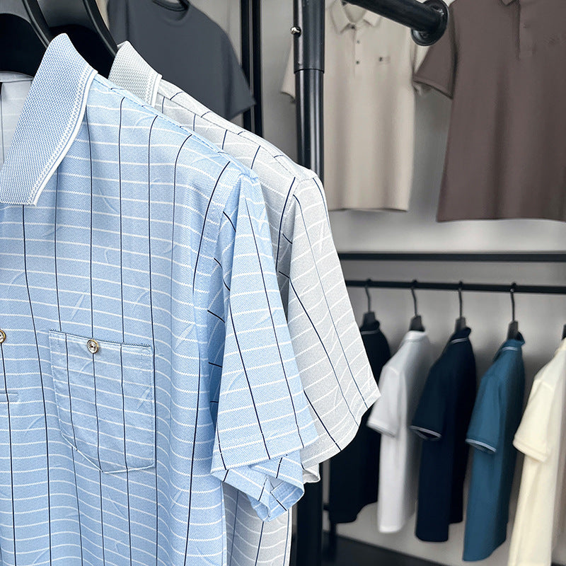 Men's Ice Silk Summer Clothes 40-50 Years Old Middle-aged And Elderly