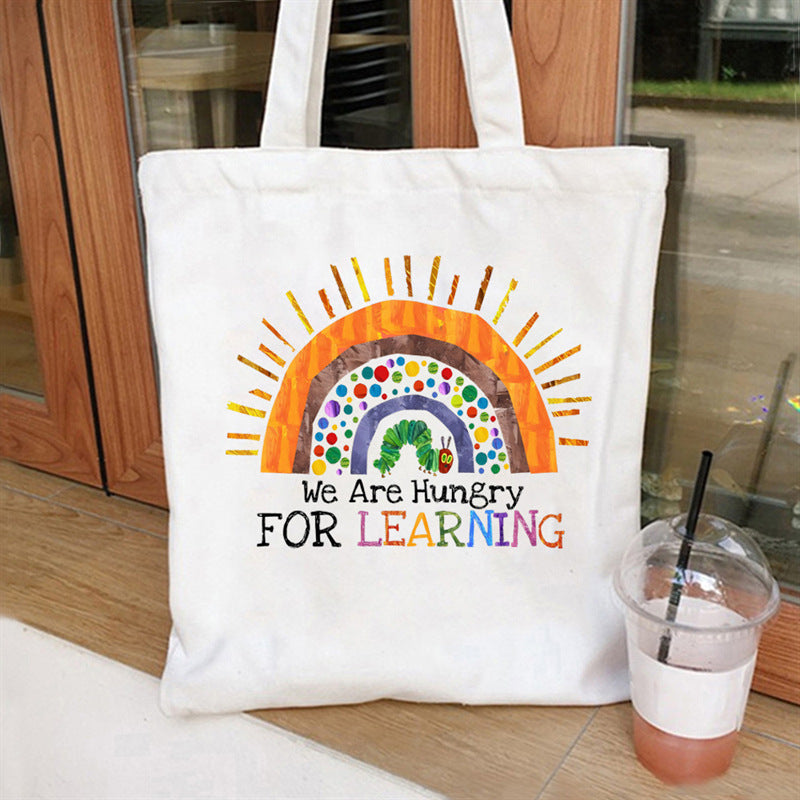 Creative All-match Printed Cute Portable Canvas Bag