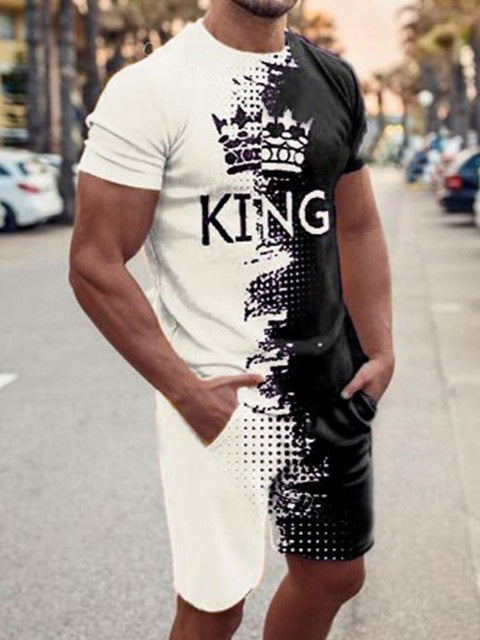 Men's Loose Casual Short Sleeve Suit