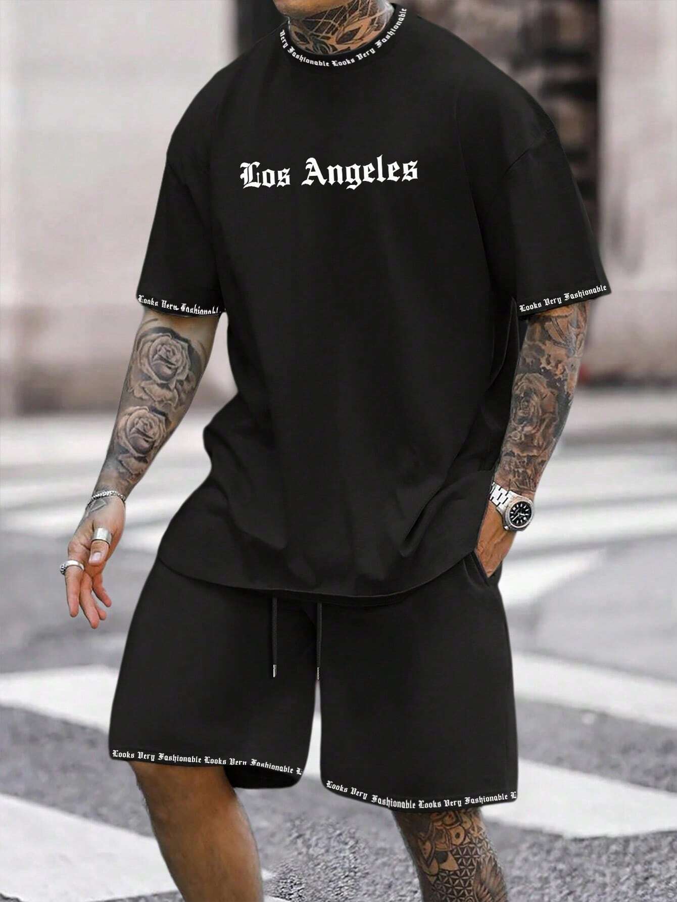 Sports Style Short-sleeved Shorts Thin Quick-drying Versatile Breathable Suit