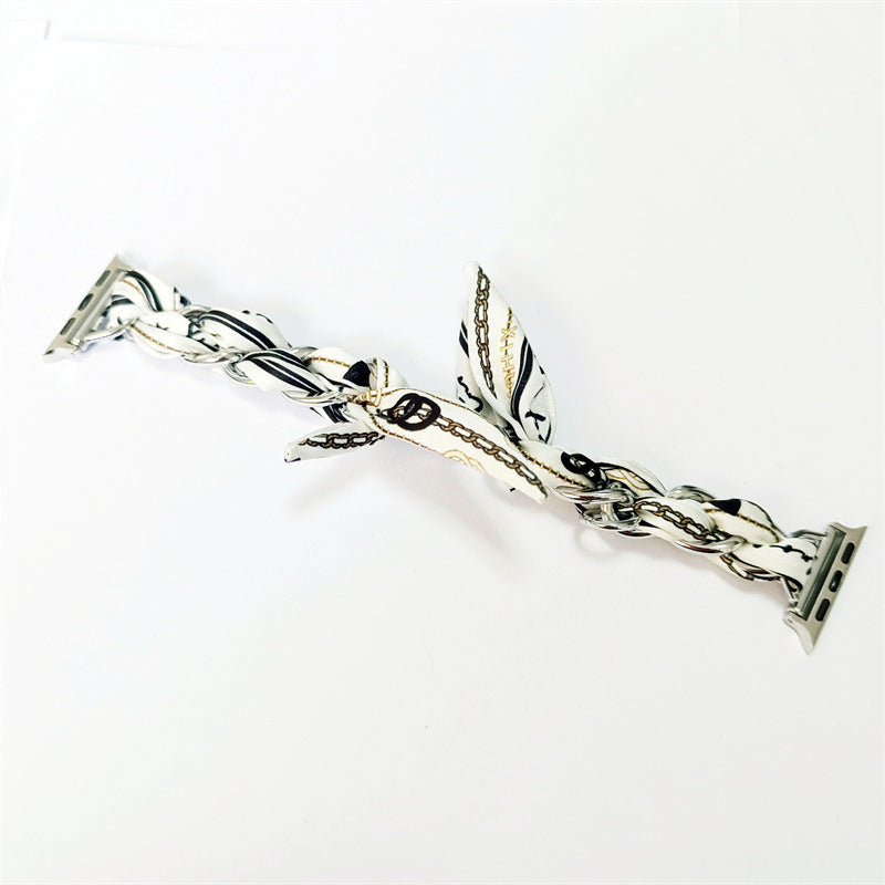 Stylish Scarf Band for Apple Watch – Chain Bracelet Strap for Women (Watch Not Included)