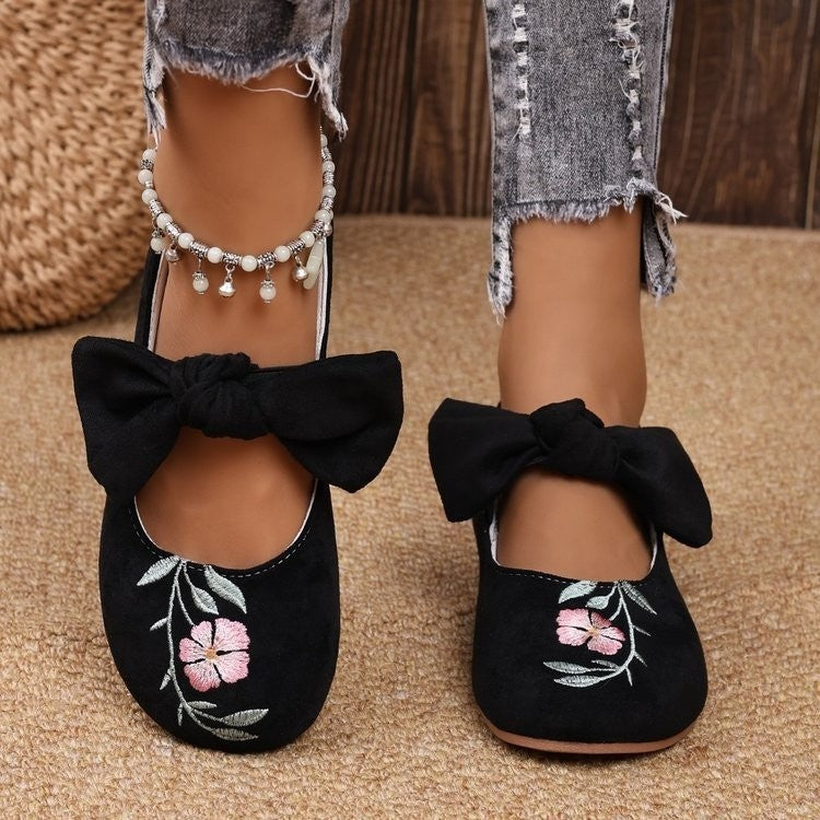 Fashion Personalized Women's Bow Flat Work Shoes