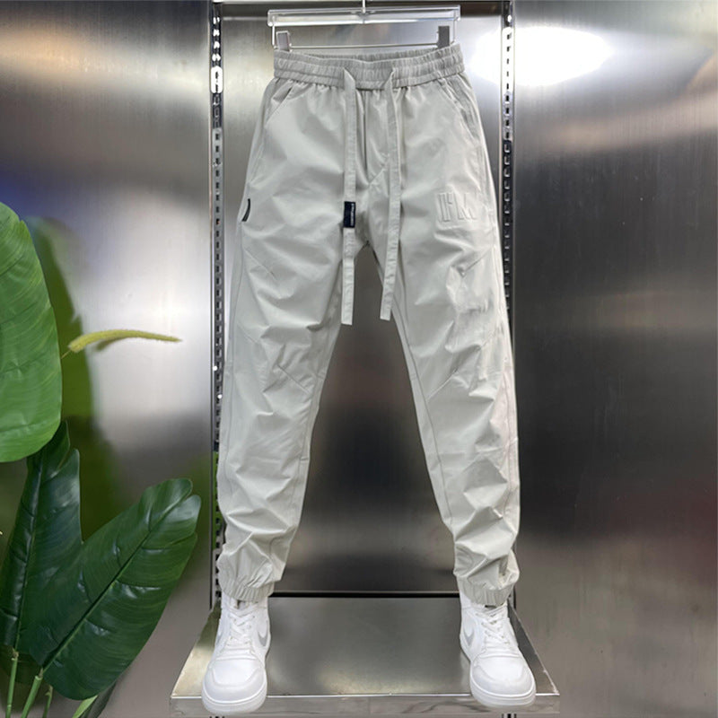 Cargo Pants Letter Steel Seal Ankle Banded Slacks