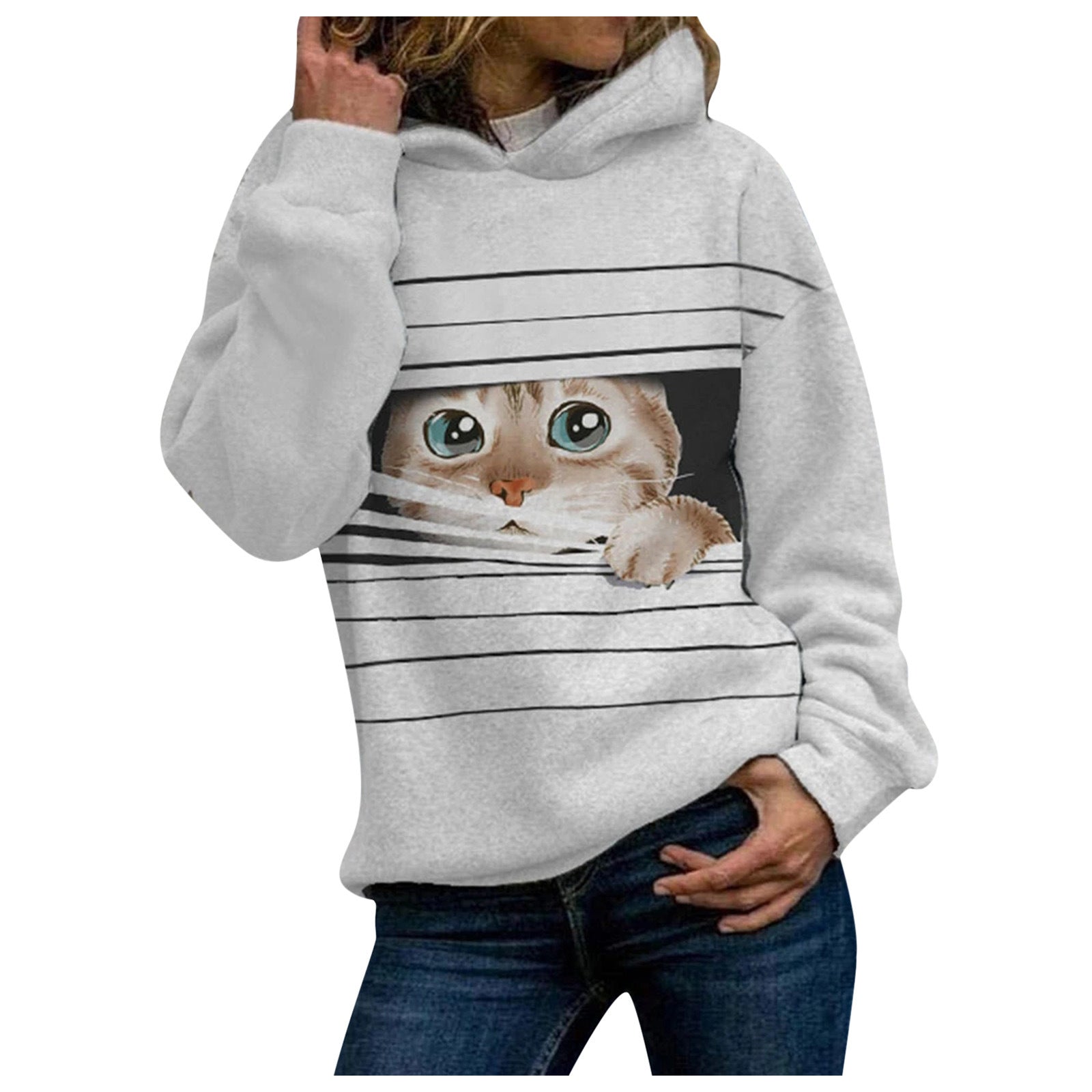 Long Sleeve Hooded Lady Fleece Shirt
