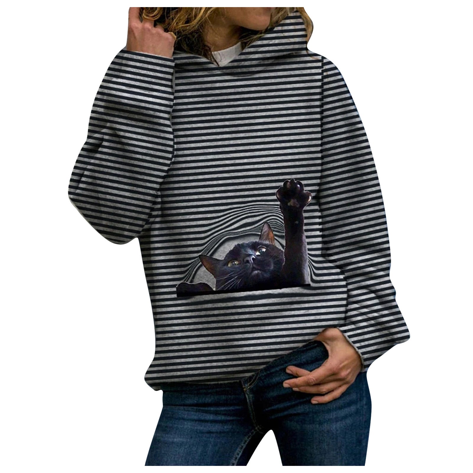 Long Sleeve Hooded Lady Fleece Shirt