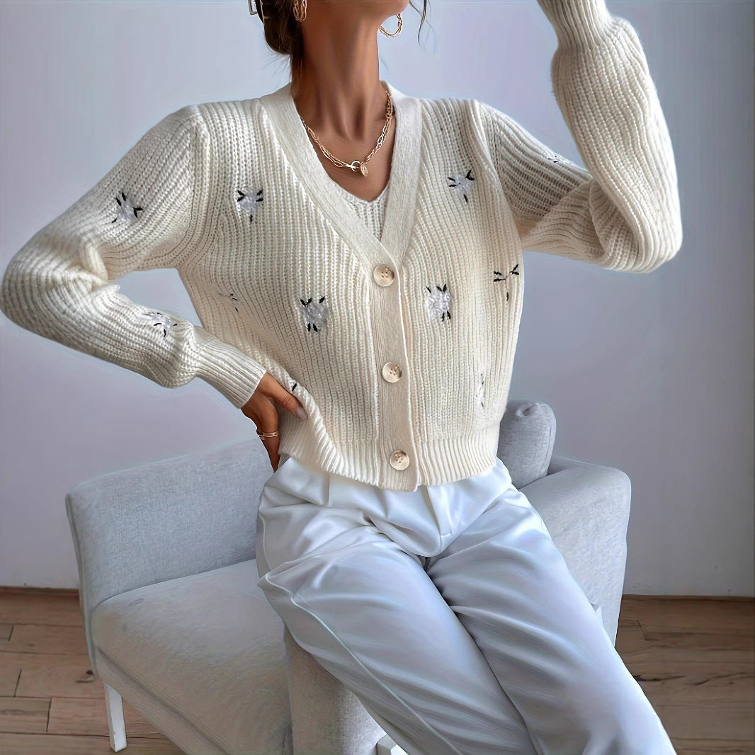 Women's Spring And Autumn Elegant Embroidery Two-piece Set