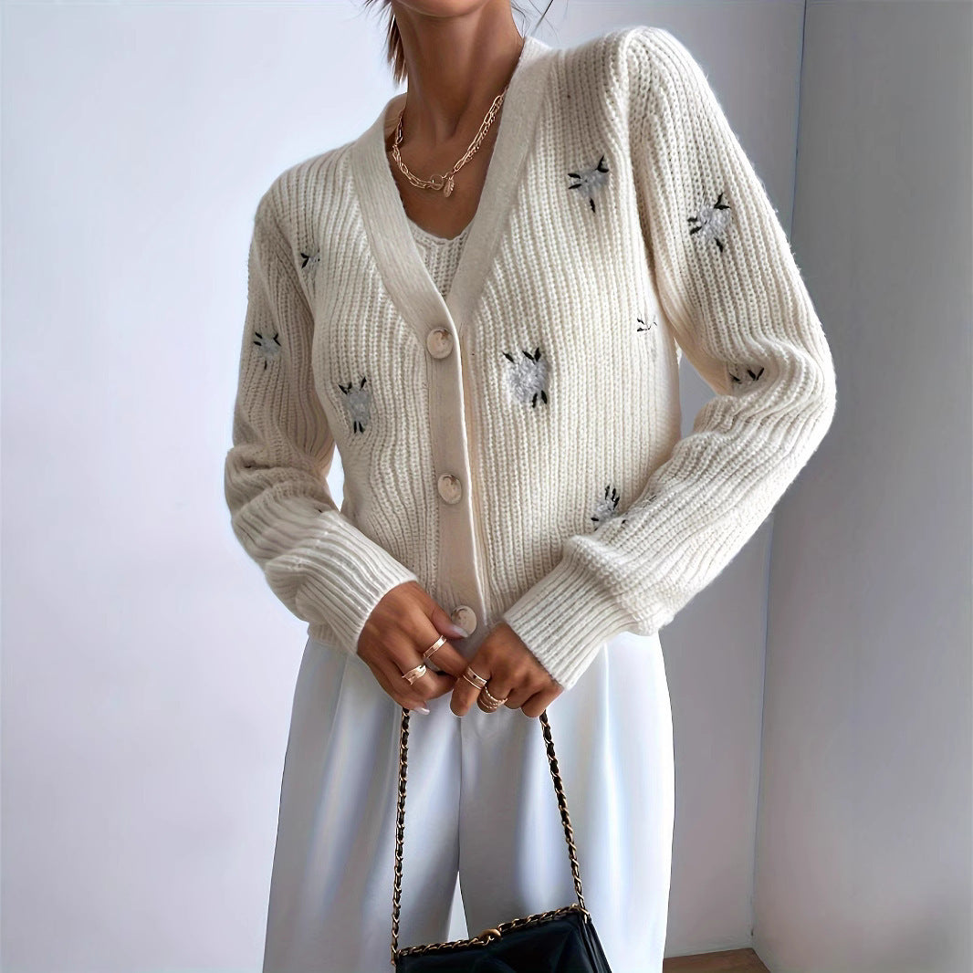 Women's Spring And Autumn Elegant Embroidery Two-piece Set