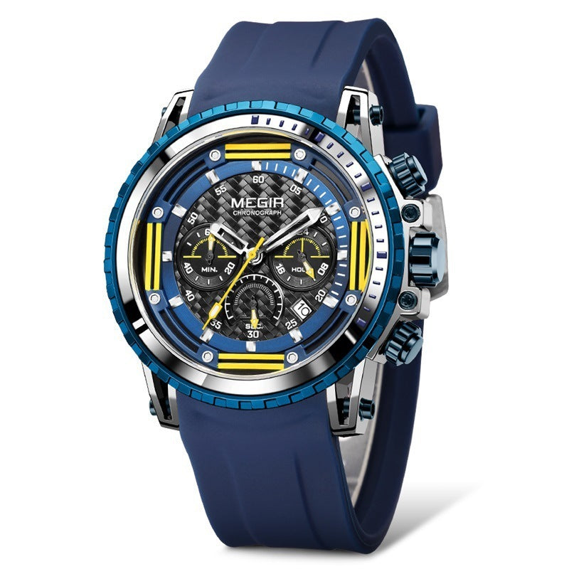 MEGIR Sports Chronograph – Luminous Waterproof Silicone Watch