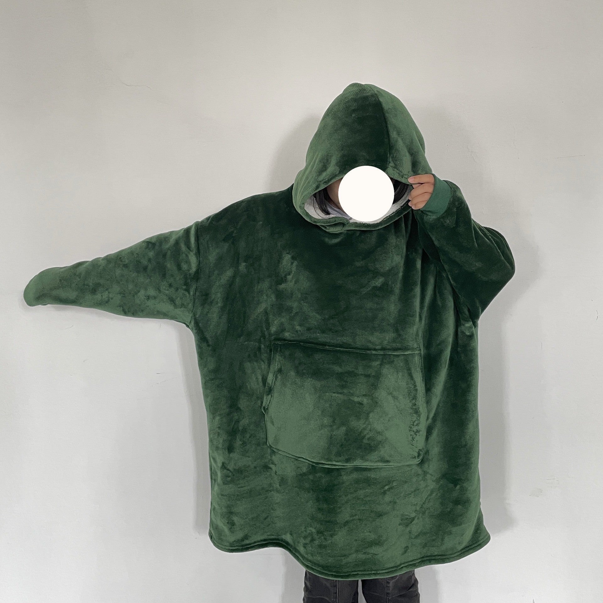 750g Home Fleece Hooded Nightgown Sweater
