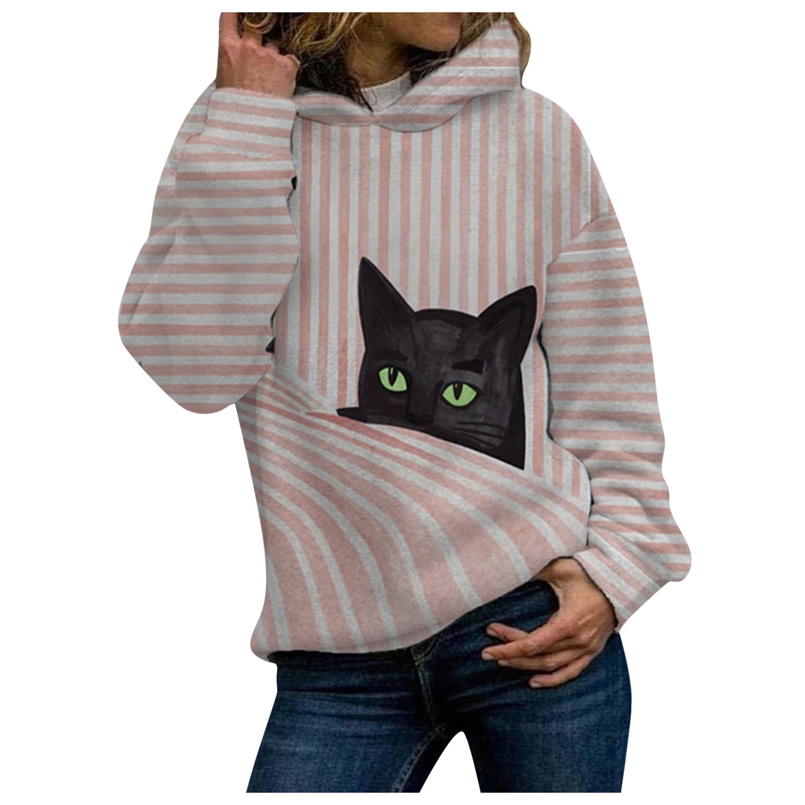 Long Sleeve Hooded Lady Fleece Shirt