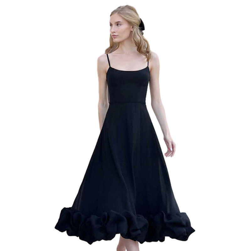Elegant Sleeveless Fairy Spaghetti-strap Dress