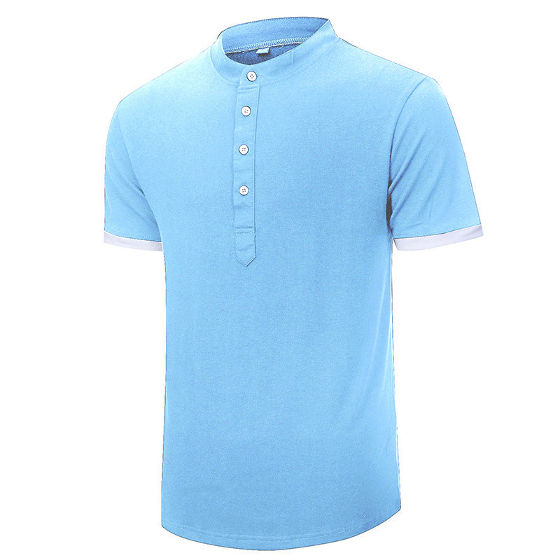 Men's European And American Solid Short Sleeves T-shirt