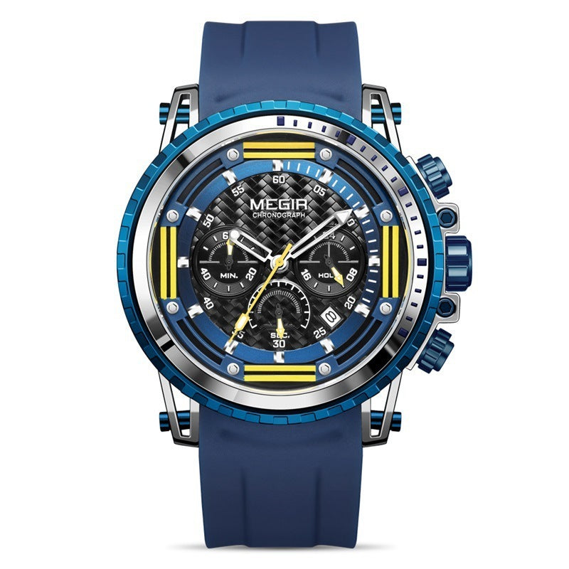 MEGIR Sports Chronograph – Luminous Waterproof Silicone Watch