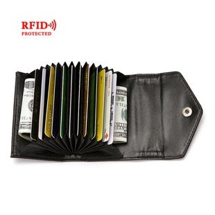 Flip Magic Wallet Cross Pattern Short Card Holder